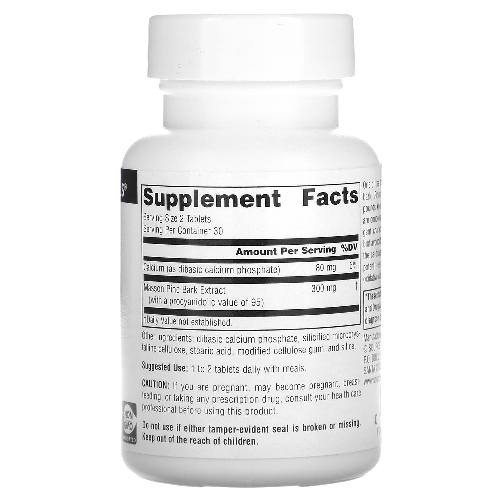 Source Naturals, Pine Bark Extract, 150 mg, 60 Tablets - Image 2