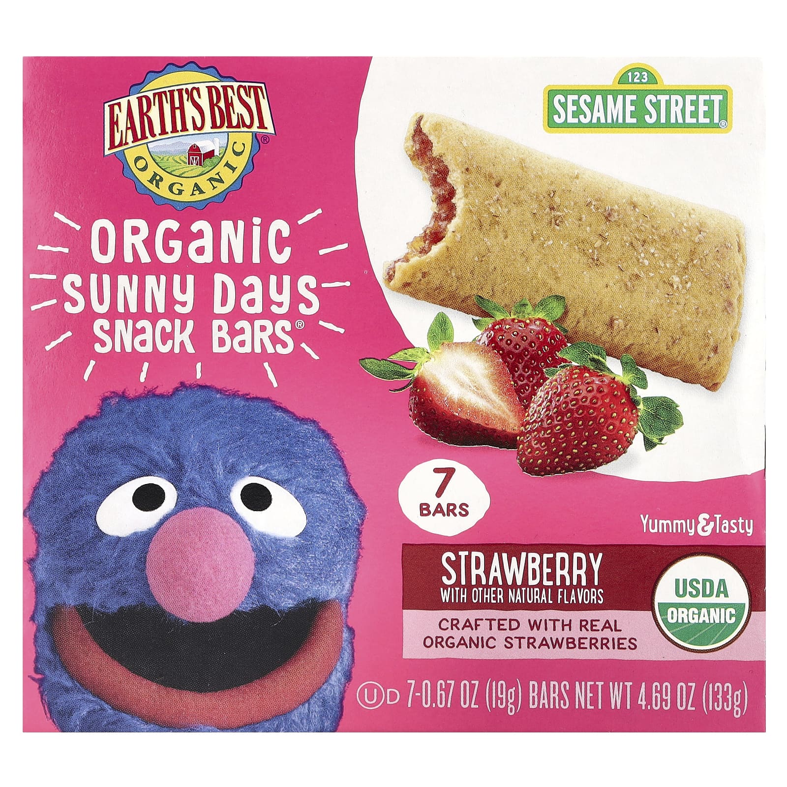 Organic Strawberry Snack Bars for Kids 2+ Years - Image 1