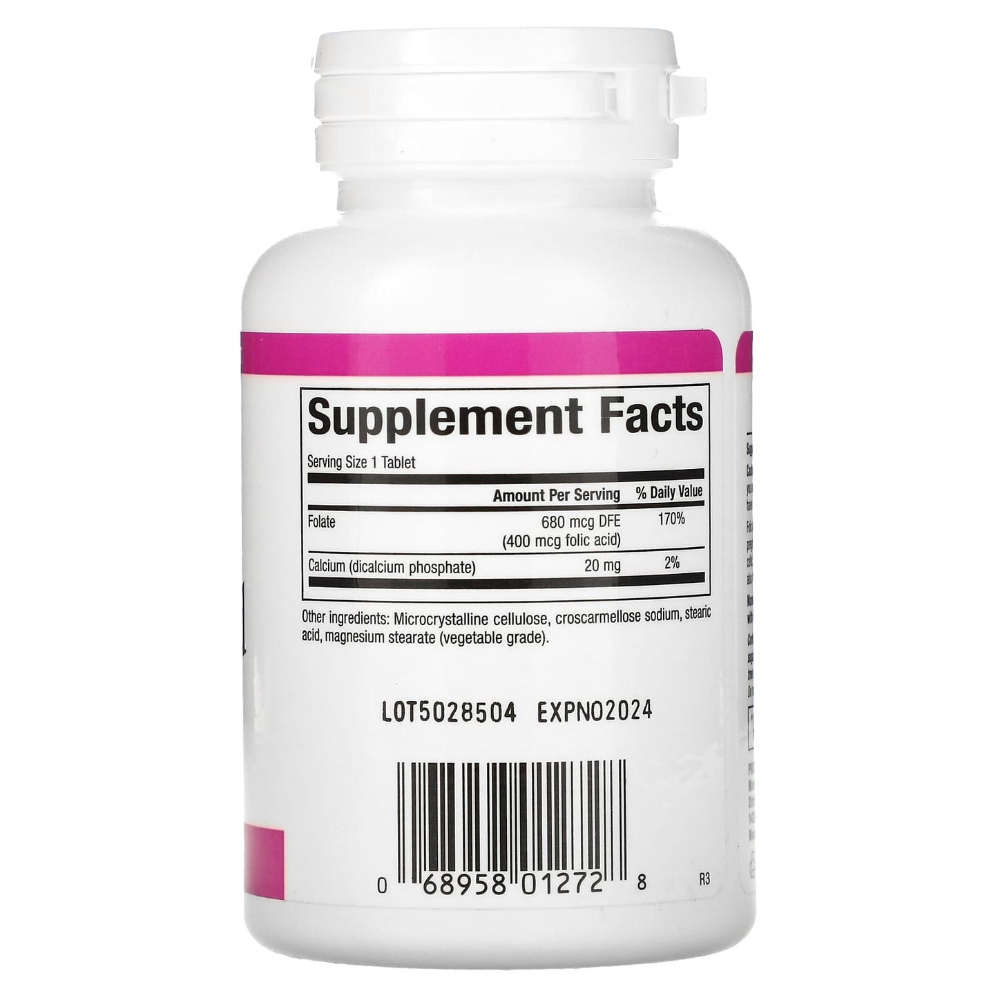 Natural Factors, Folic Acid, 400 mcg, 90 Tablets - Image 2