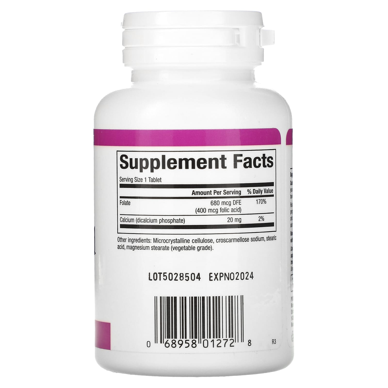 Natural Factors, Folic Acid, 400 mcg, 90 Tablets - Image 2