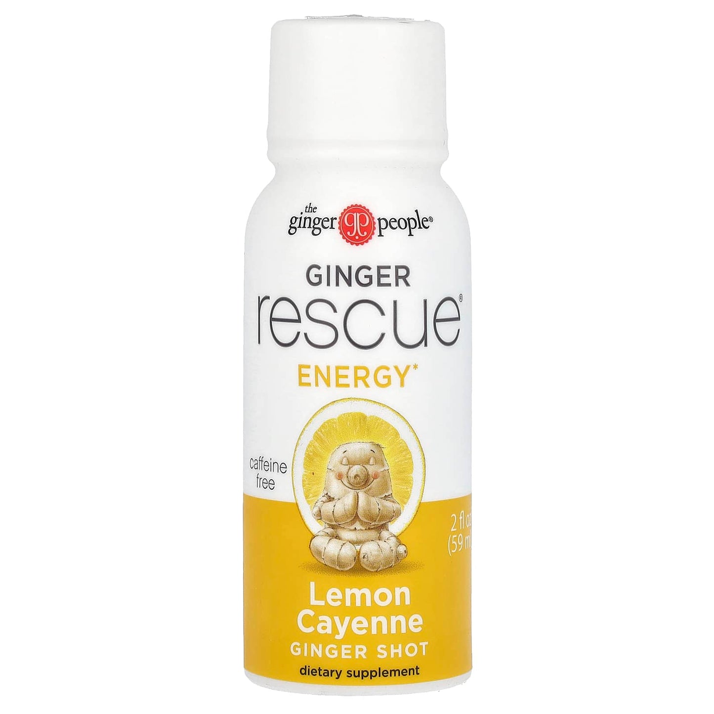 The Ginger People, Ginger Rescue Shot, Lemon Cayenne, 2 fl oz (59 ml)