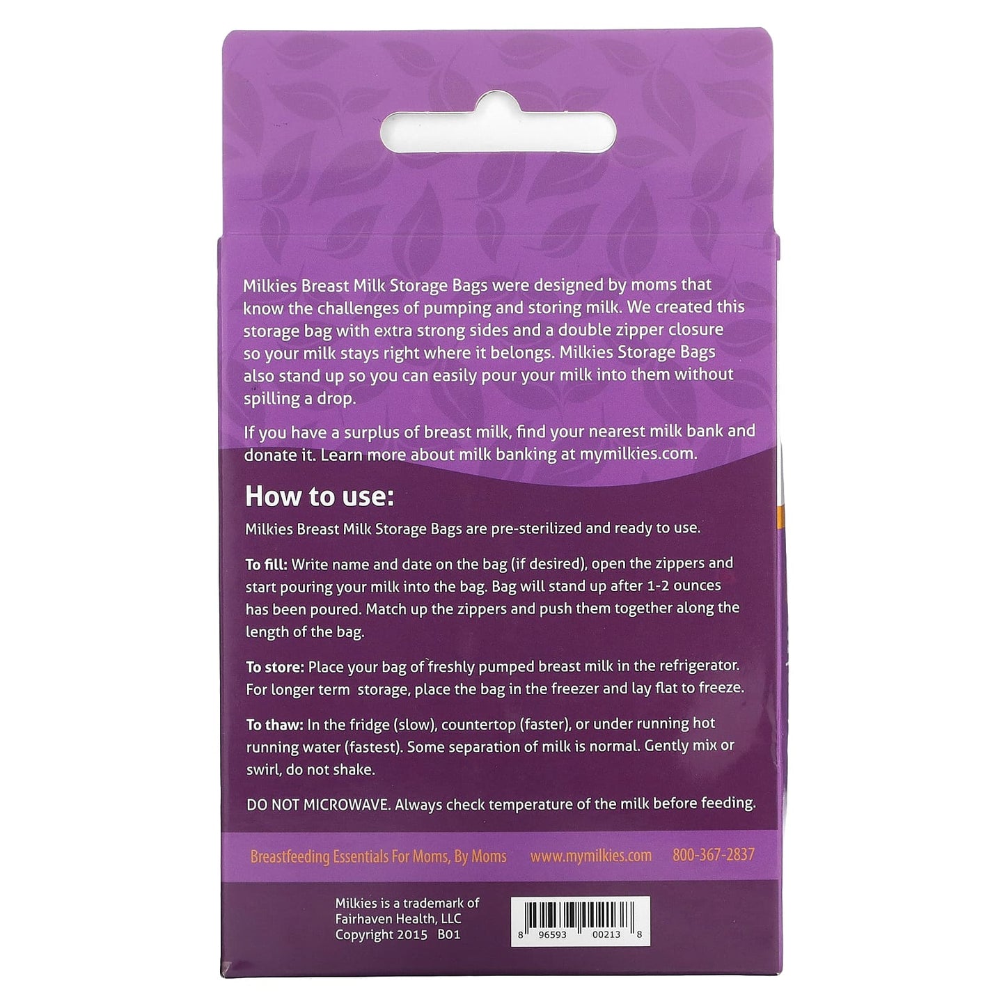 Fairhaven Health Breast Milk Storage Bags, 50 Leak-Proof Bags - Image 2