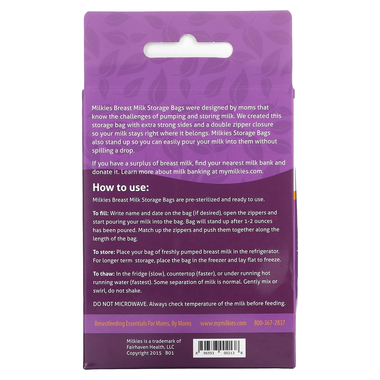 Fairhaven Health Breast Milk Storage Bags, 50 Leak-Proof Bags - Image 2