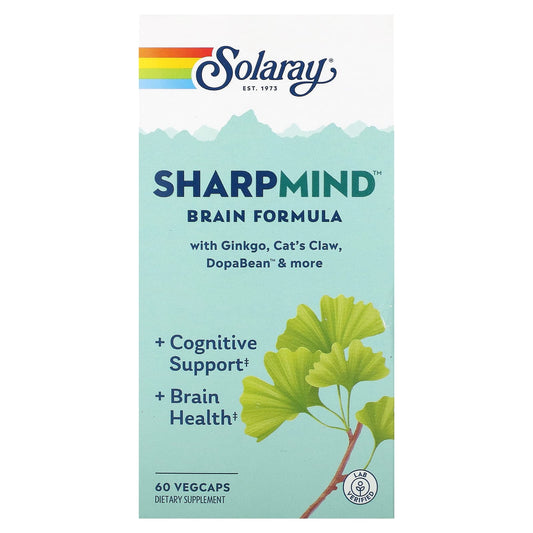 Solaray, SharpMind, Brain Formula, 60 VegCaps - Image 1