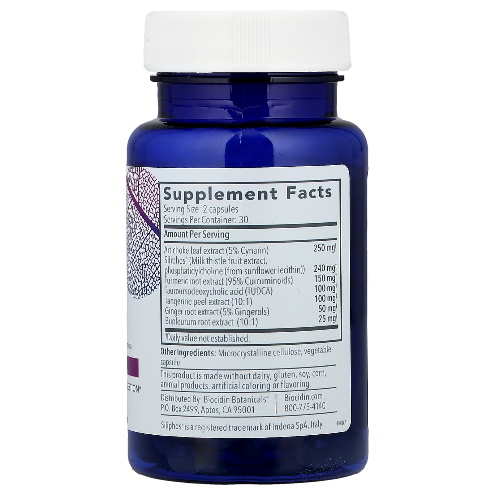 Liver Detox & Bile Flow Support - 60 Capsules by Biocidin Botanicals - Image 2