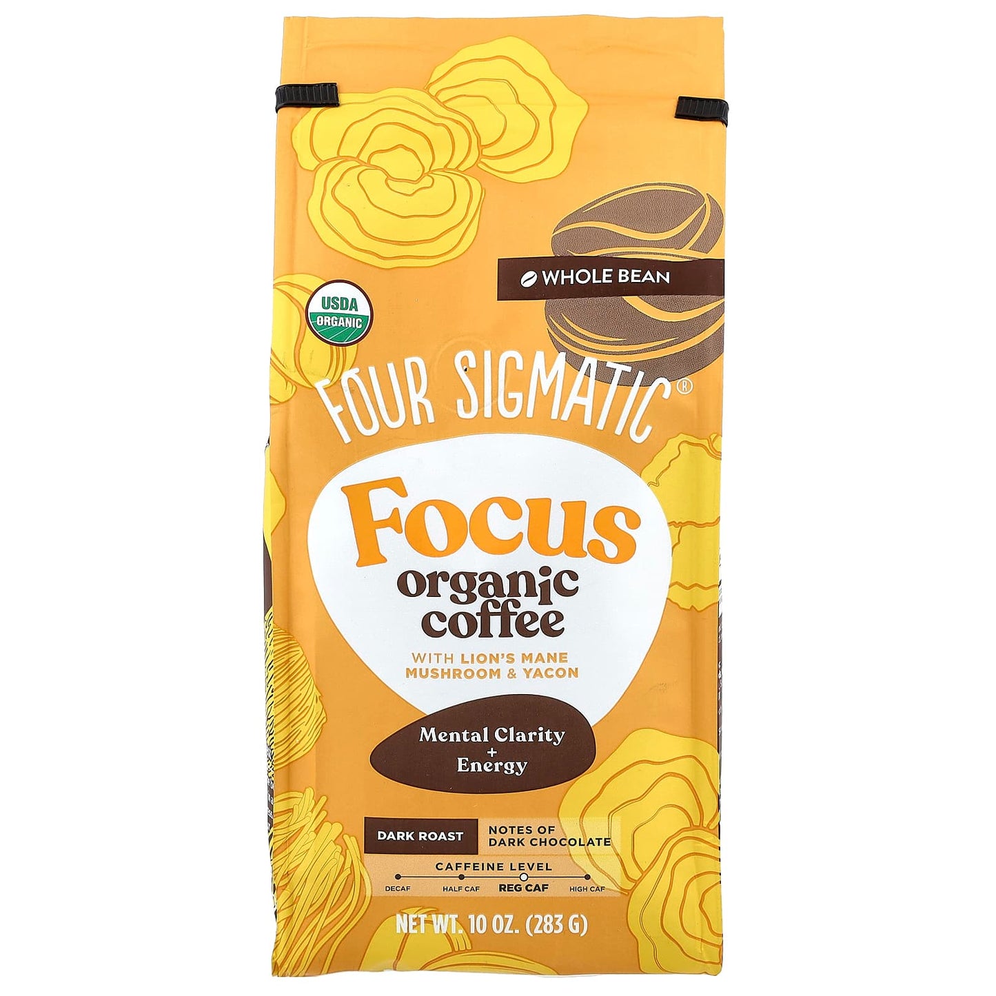 Four Sigmatic Focus Coffee with Lion's Mane & Yacon - Dark Roast, 10 oz - Image 1