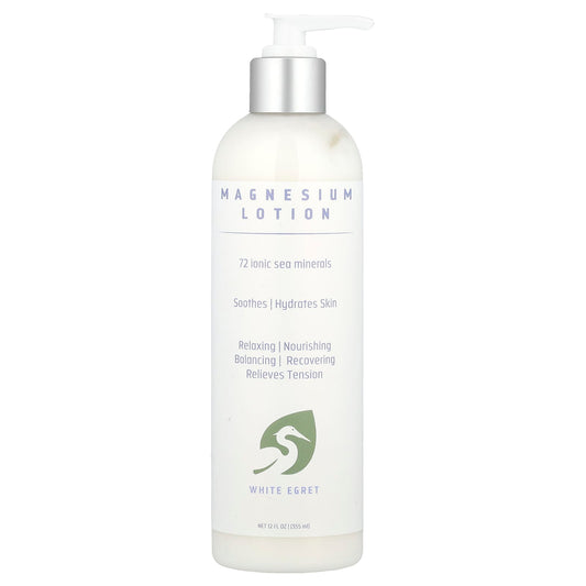 White Egret, Magnesium Lotion, 12 fl oz (355 ml) - Image 1