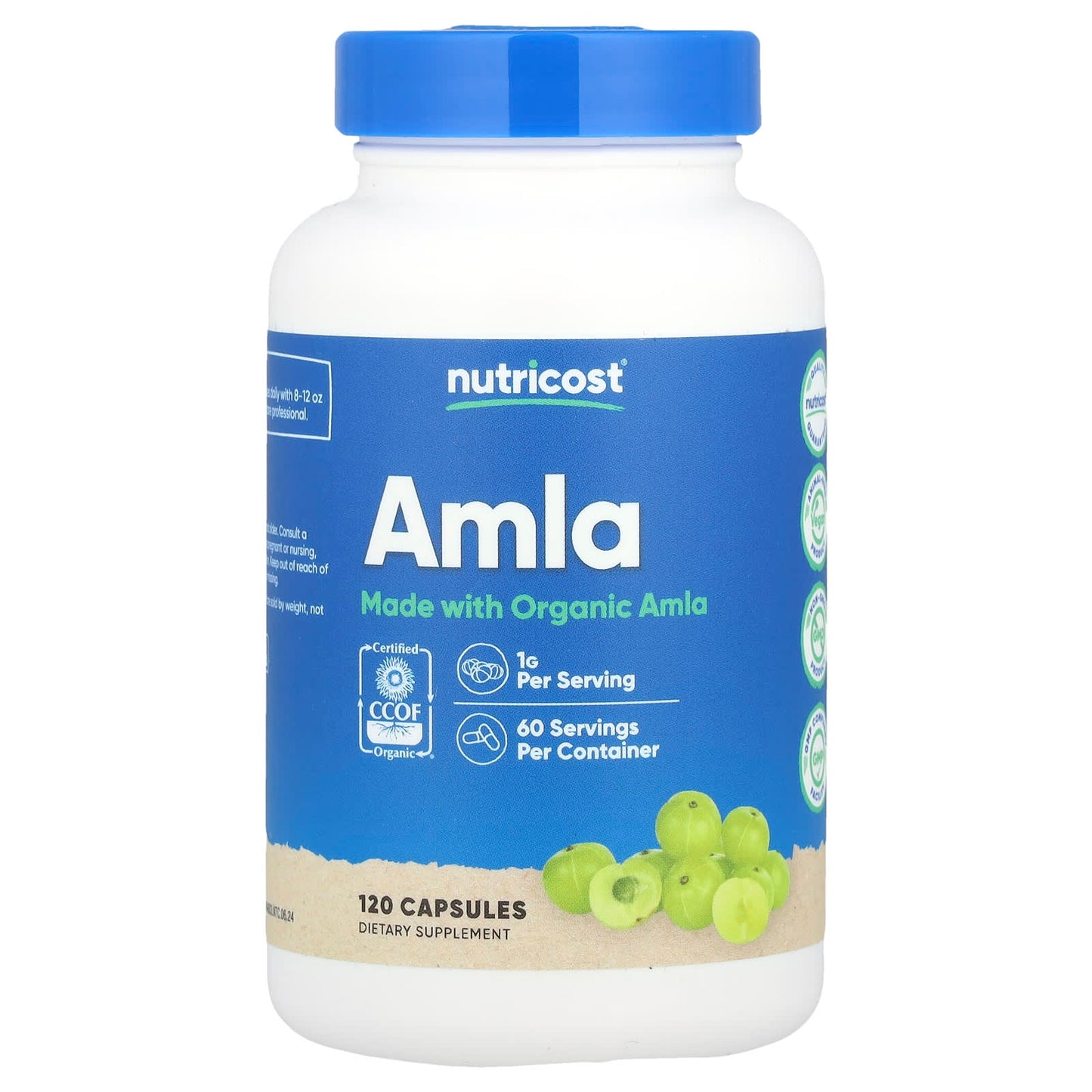 Nutricost, Amla, 120  Capsules (0.5 g per Capsule) - Image 1