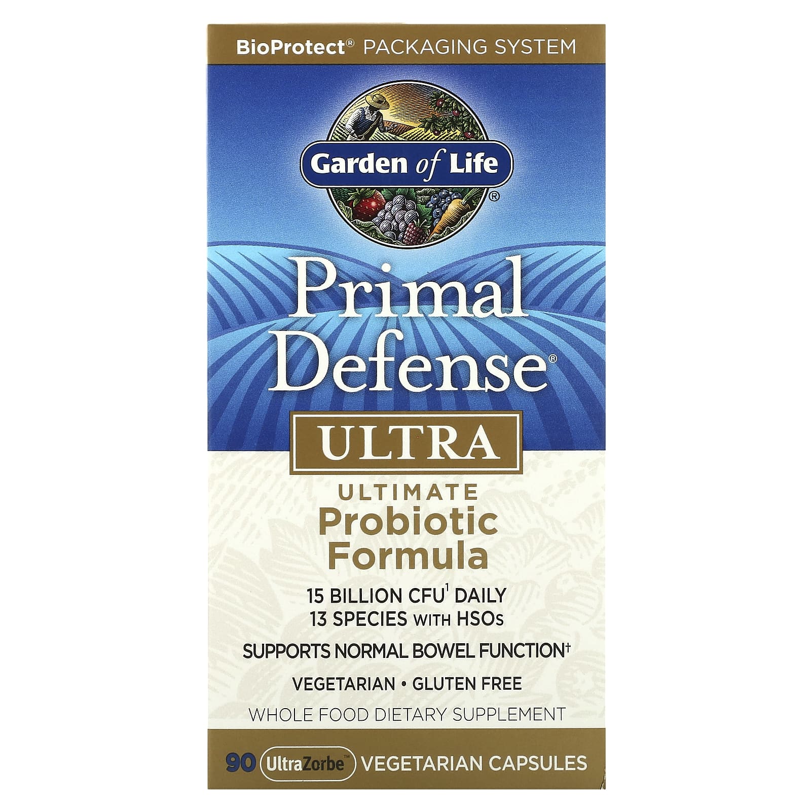 Garden of Life Primal Defense Ultra Probiotic Formula 90 Veg Capsules - Image 1