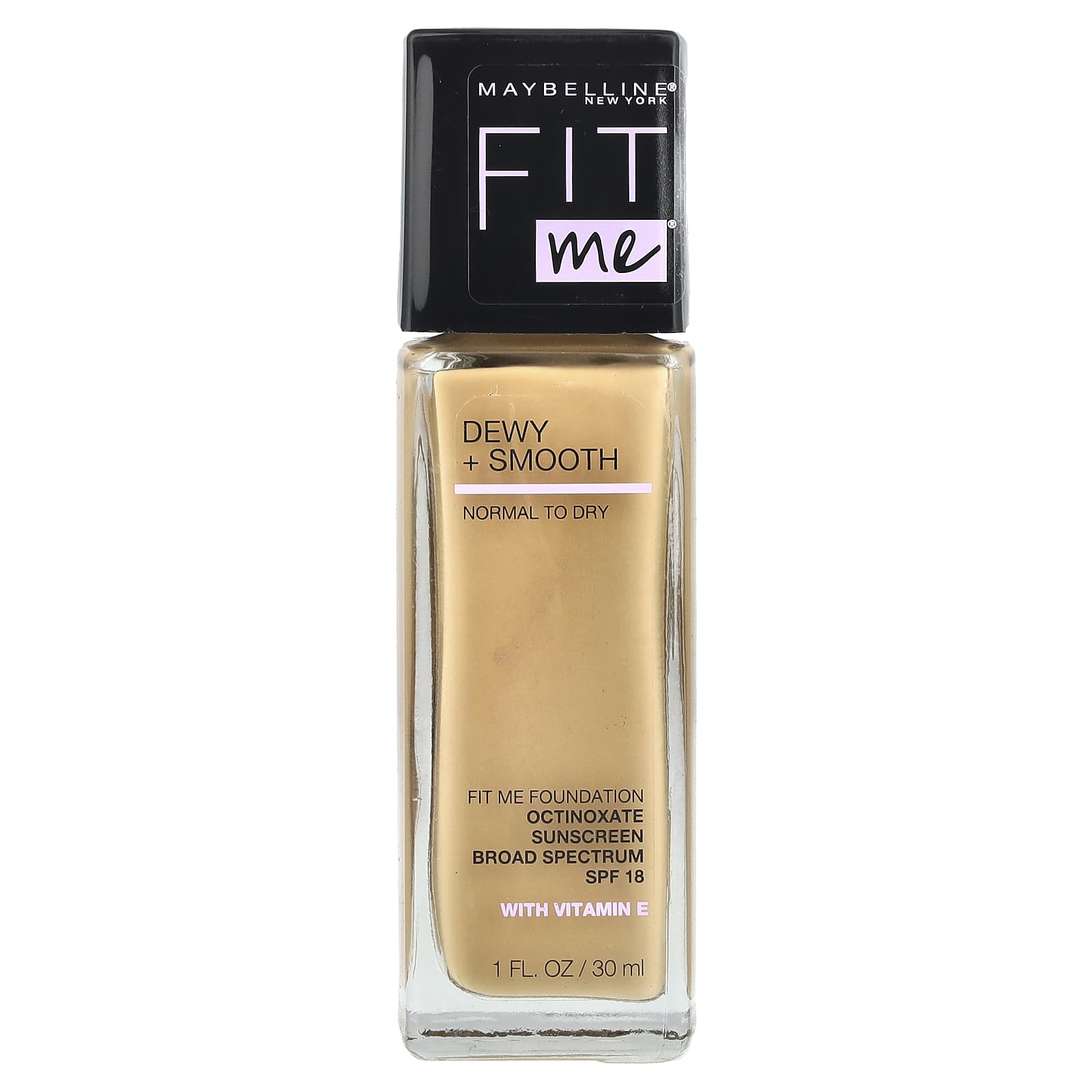 Maybelline, Fit Me®, Dewy + Smooth Foundation, 220 Natural Beige, 1 fl oz (30 ml) - Image 1