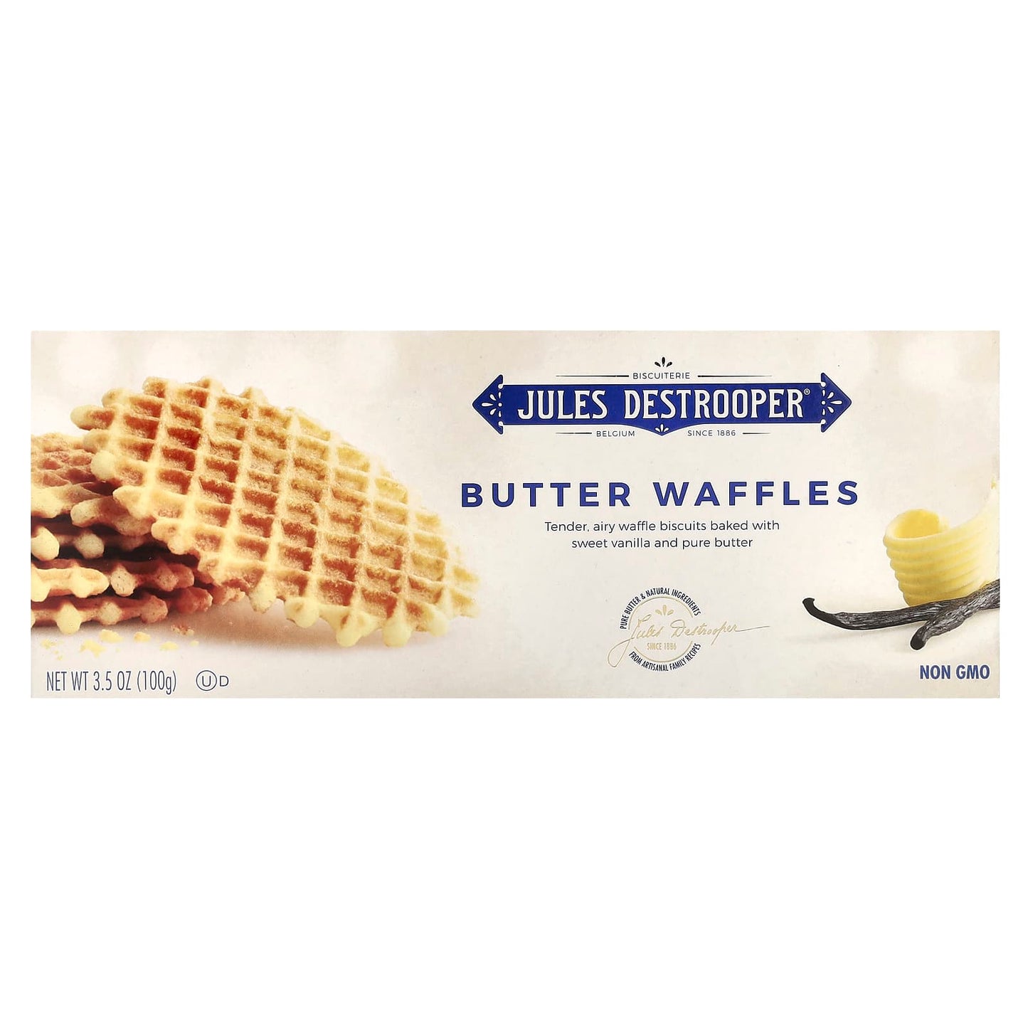 Authentic Belgian Butter Waffles by Jules Destrooper (100g) - Image 1