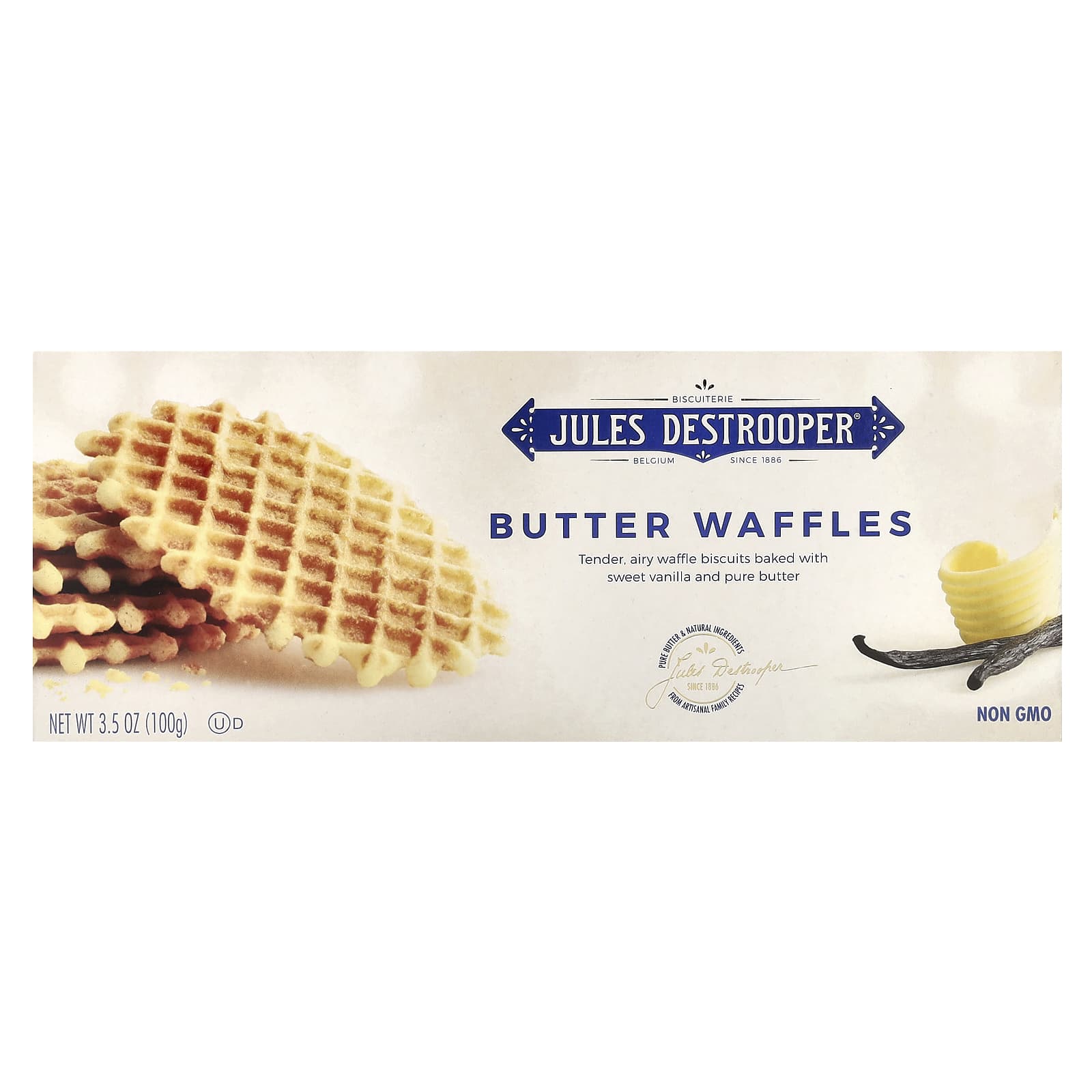 Authentic Belgian Butter Waffles by Jules Destrooper (100g) - Image 1