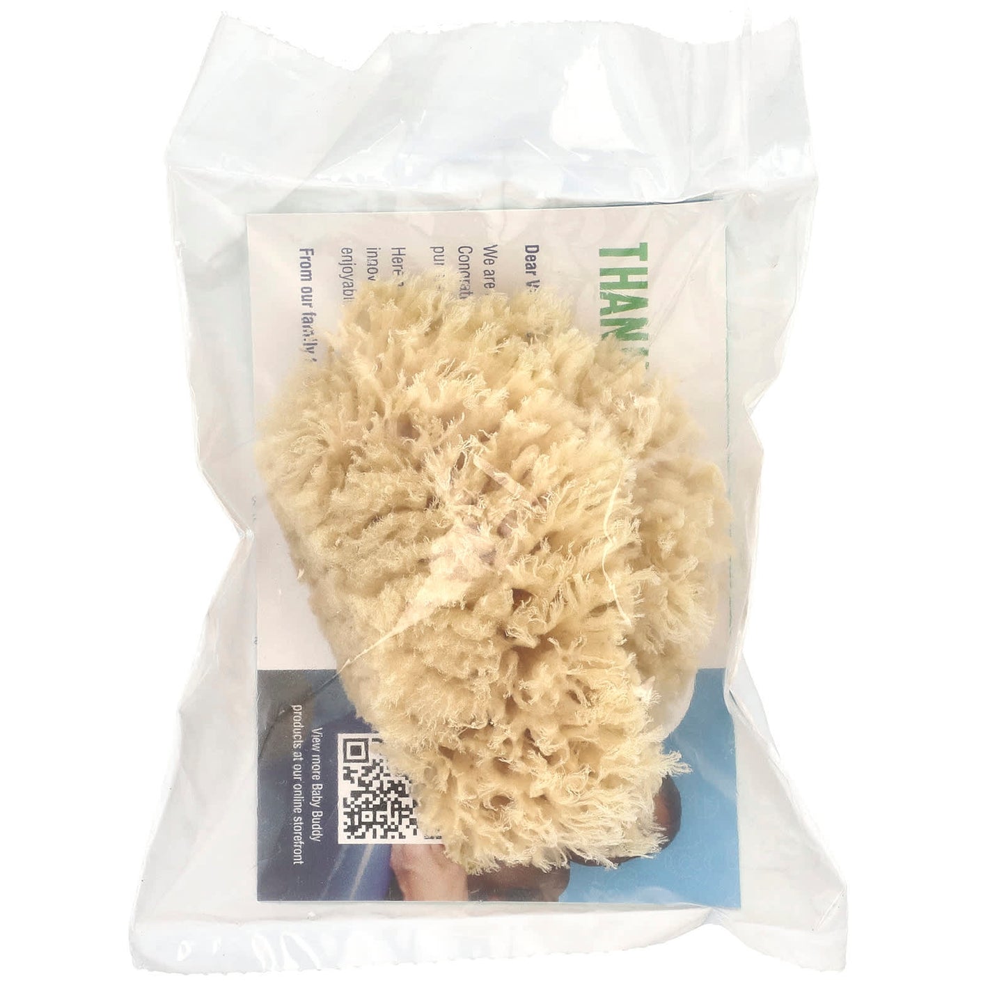 Gentle Baby Bathing with Premium Wool Sea Sponge by Baby Buddy - Image 2
