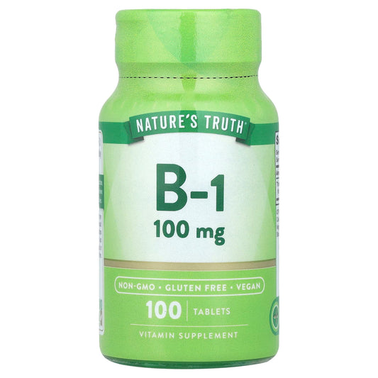 Nature's Truth, Vitamin B-1, 100 mg, 100 Tablets - Image 1