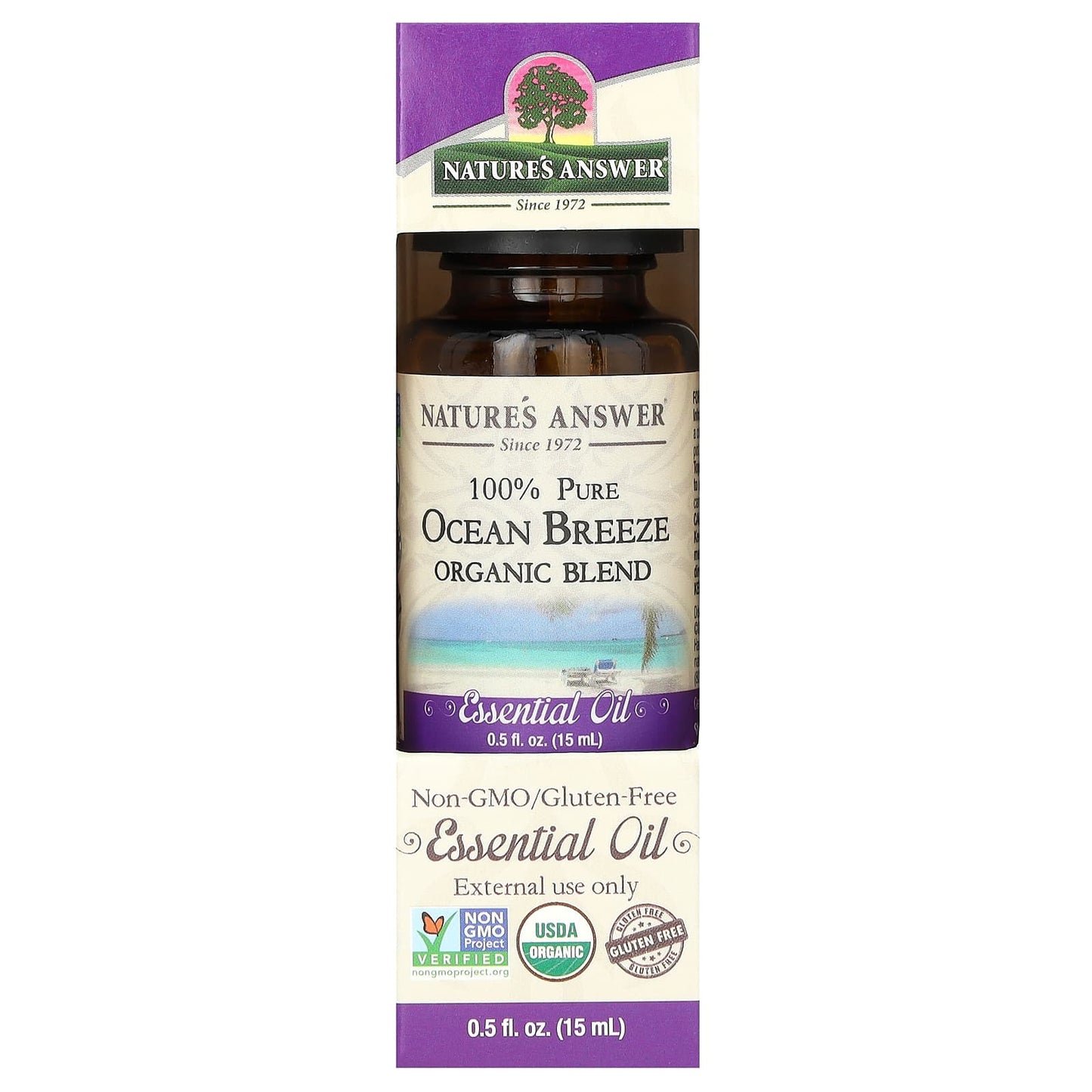 Nature's Answer, 100% Pure Organic Essential Oil Blend, Ocean Breeze, 0.5 fl oz (15 ml) - Image 2