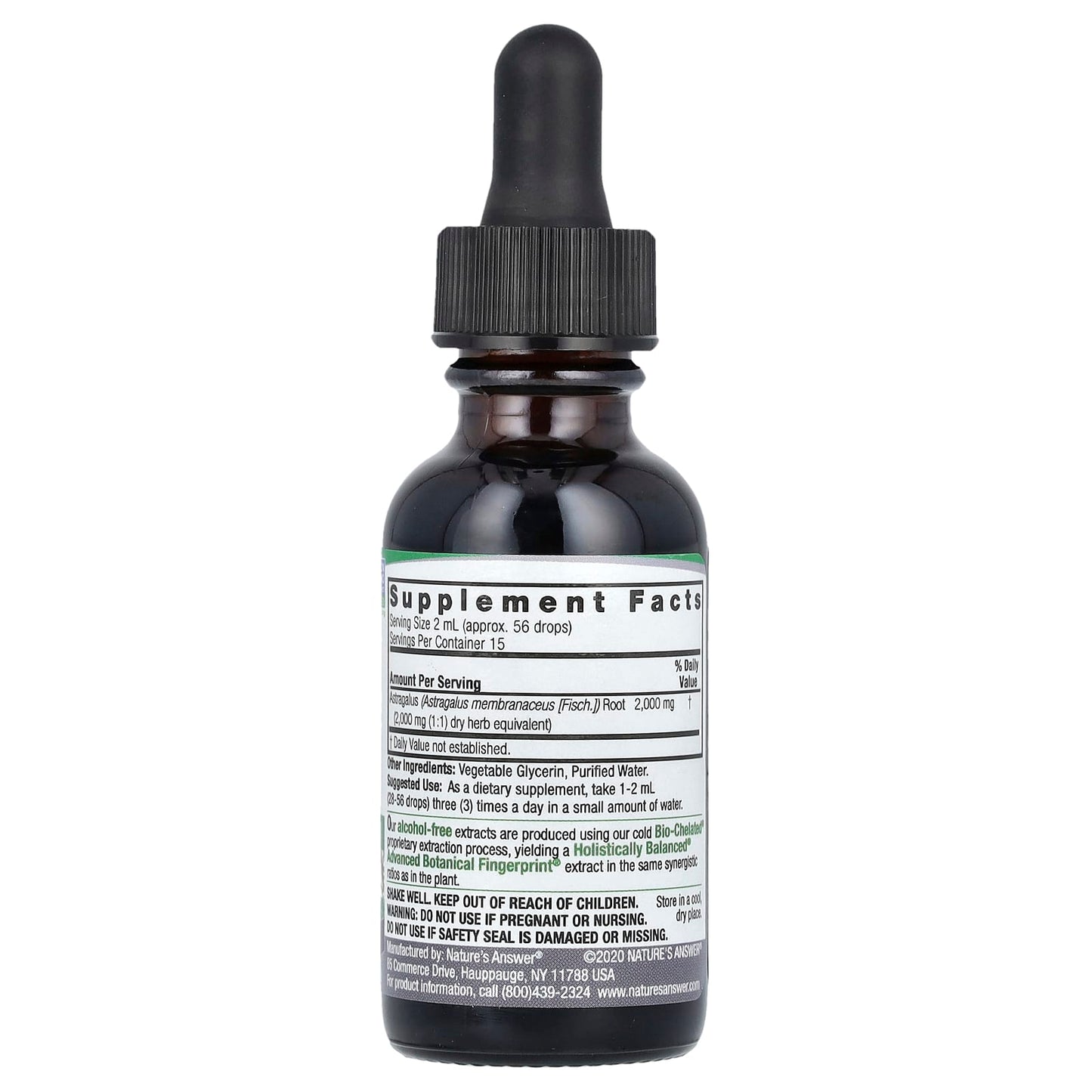 Nature's Answer, Astragalus Root, Fluid Extract, Alcohol-Free, 2,000 mg, 1 fl oz (30 ml) - Image 2