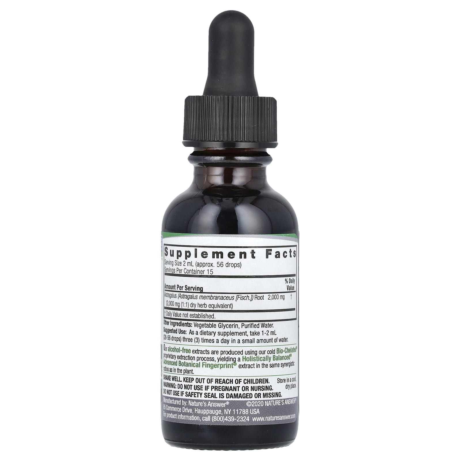 Nature's Answer, Astragalus Root, Fluid Extract, Alcohol-Free, 2,000 mg, 1 fl oz (30 ml) - Image 2