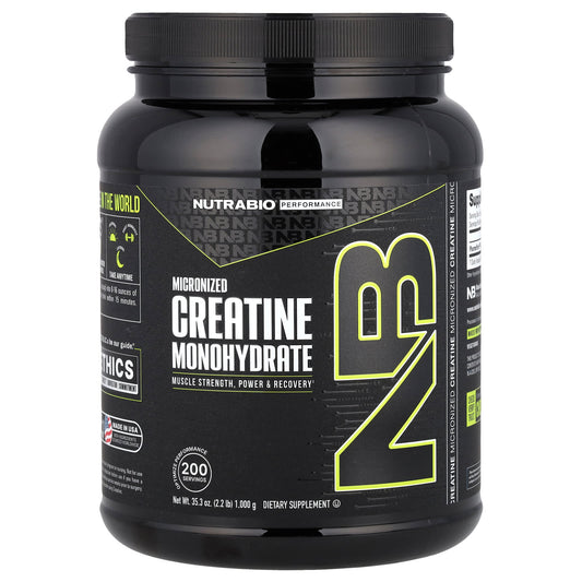 NutraBio, Performance, Micronized Creatine Monohydrate, 35.3 oz (1,000 g) - Image 1