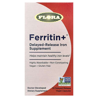 Boost Energy with Ferritin+, 30 Delayed-Release Vegan Iron Capsules