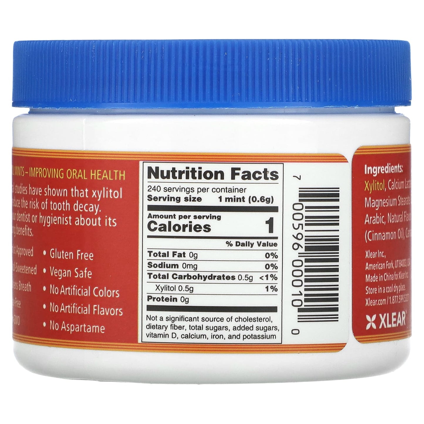 Xlear, Spry, Cinnamon Mints, Sugar Free, 240 Pieces - Image 2