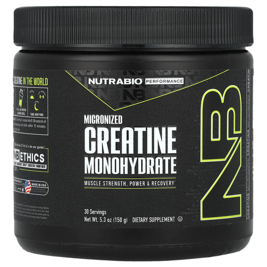 NutraBio, Performance, Micronized Creatine Monohydrate, 5.3 oz (150 g) - Image 1