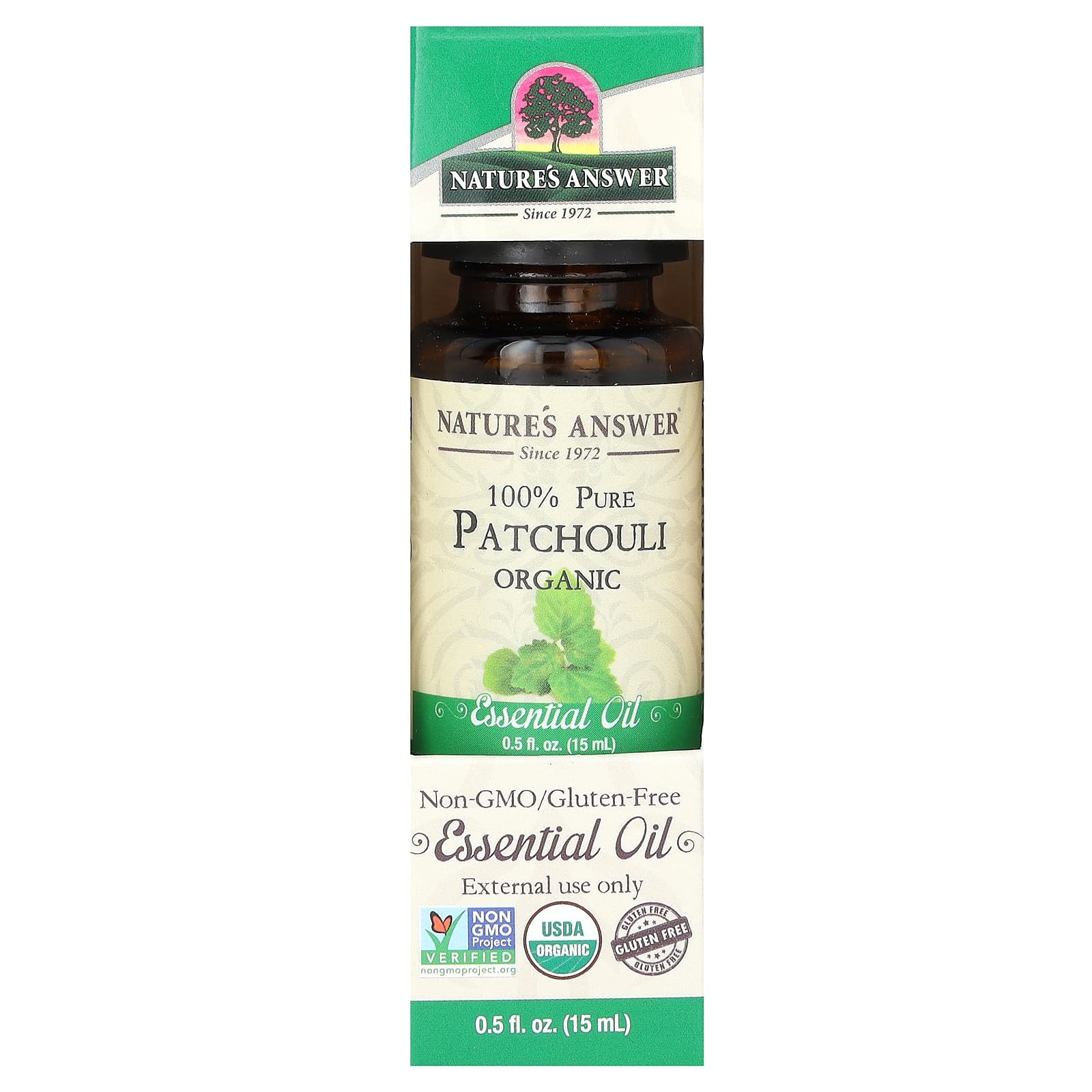 Nature's Answer, 100% Pure Organic Essential Oil, Patchouli, 0.5 fl oz (15 ml) - Image 2