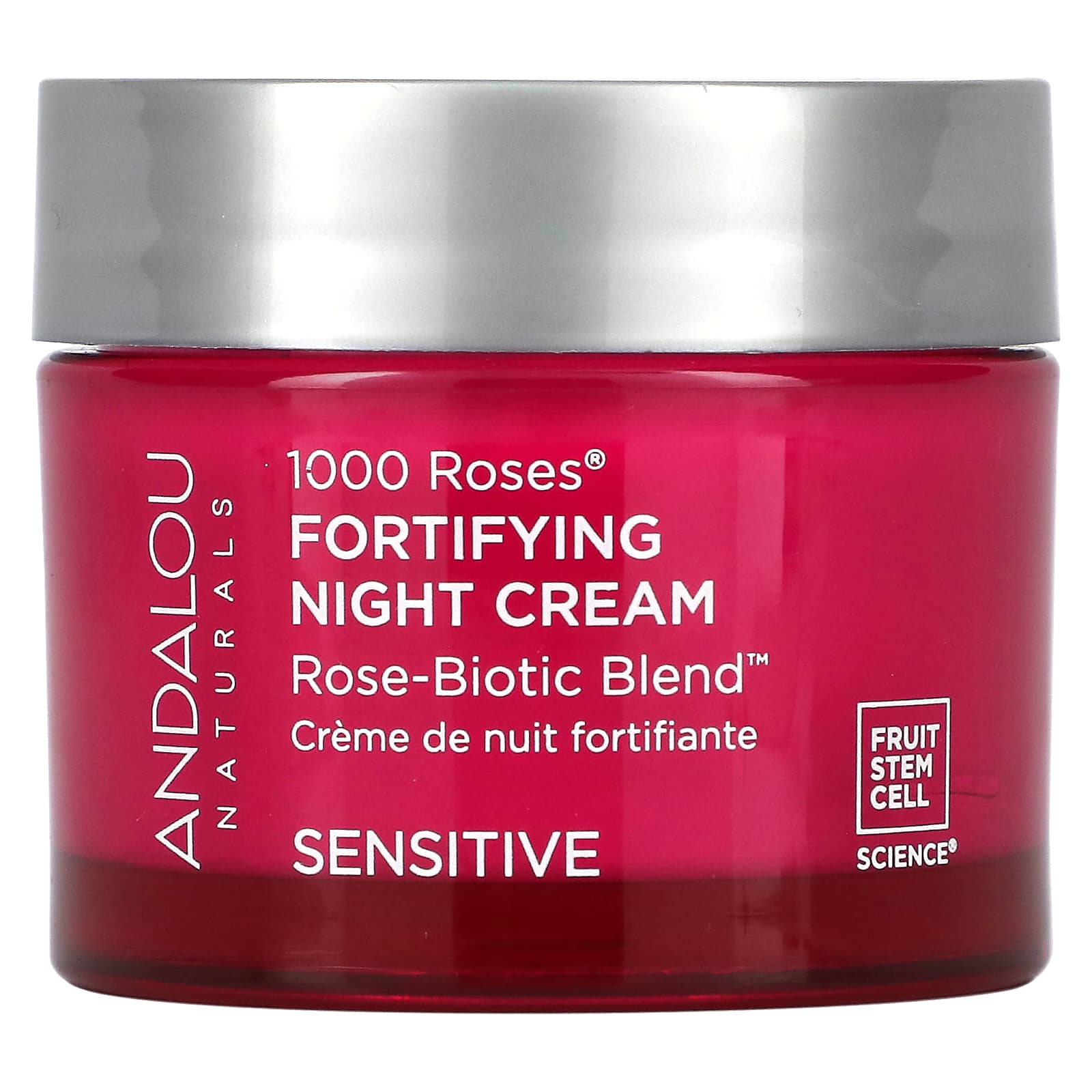 Andalou Naturals 1000 Roses Fortifying Night Cream for Sensitive Skin - Image 1