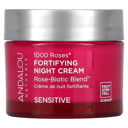 Andalou Naturals 1000 Roses Fortifying Night Cream for Sensitive Skin - Image 1