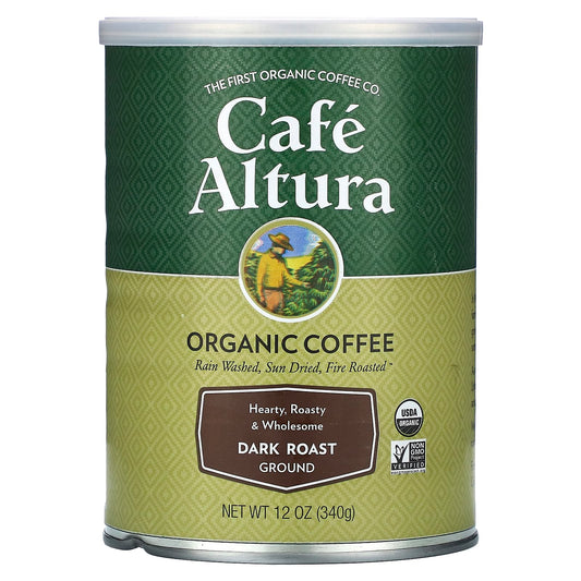 Dark Roast Organic Coffee by Cafe Altura, USDA Organic, 12 oz - Image 1