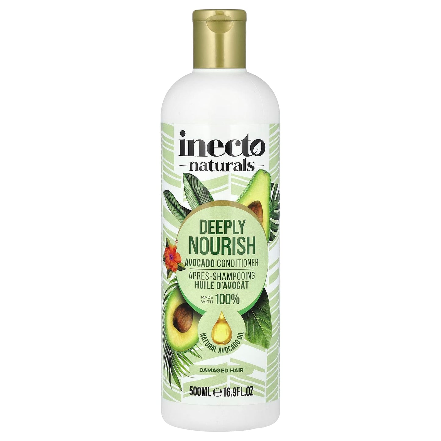 Nourish Damaged Hair with Inecto Avocado Conditioner 500ml - Image 1