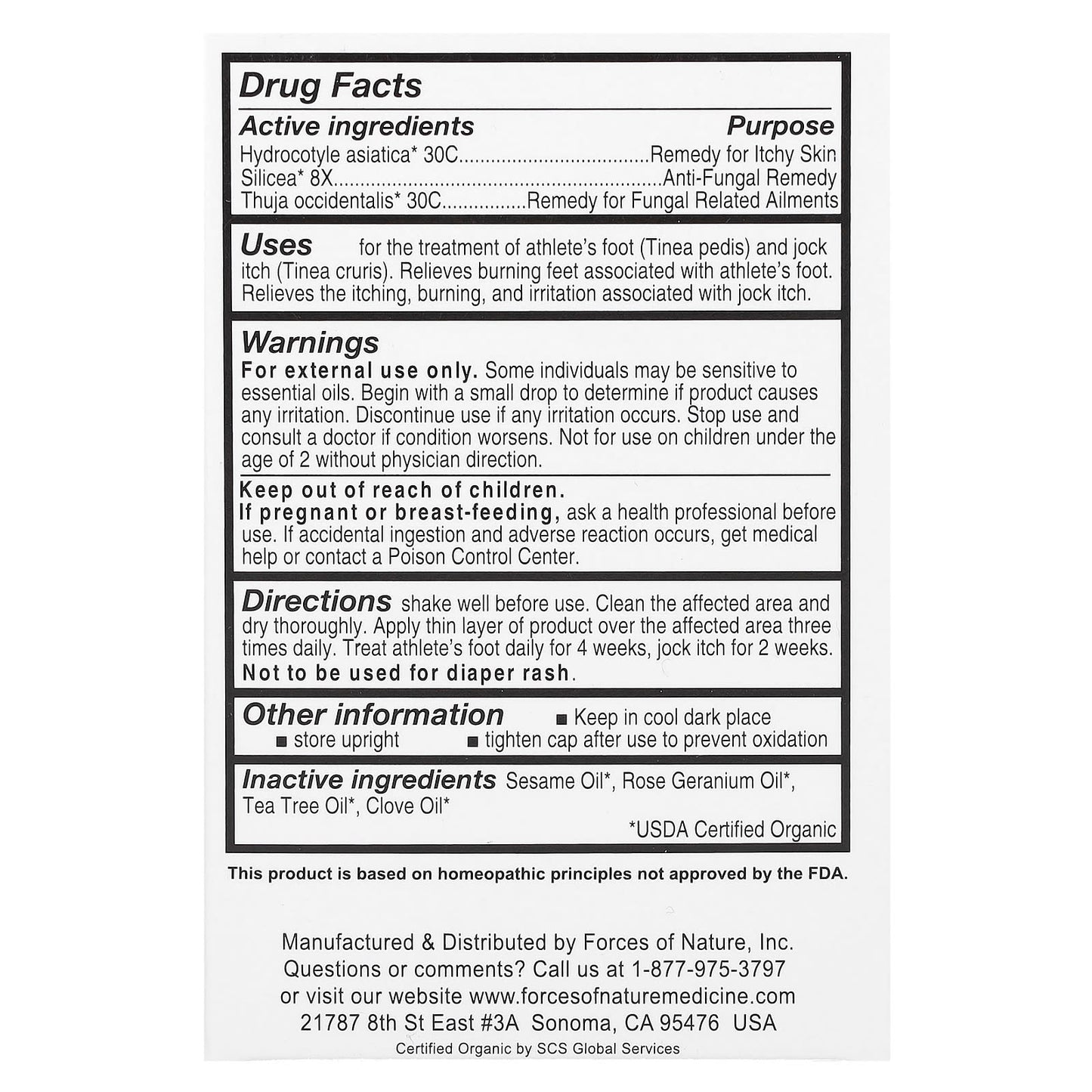 Relief for Athlete's Foot & Jock Itch with USDA Certified Organic Forces of Nature - Image 2