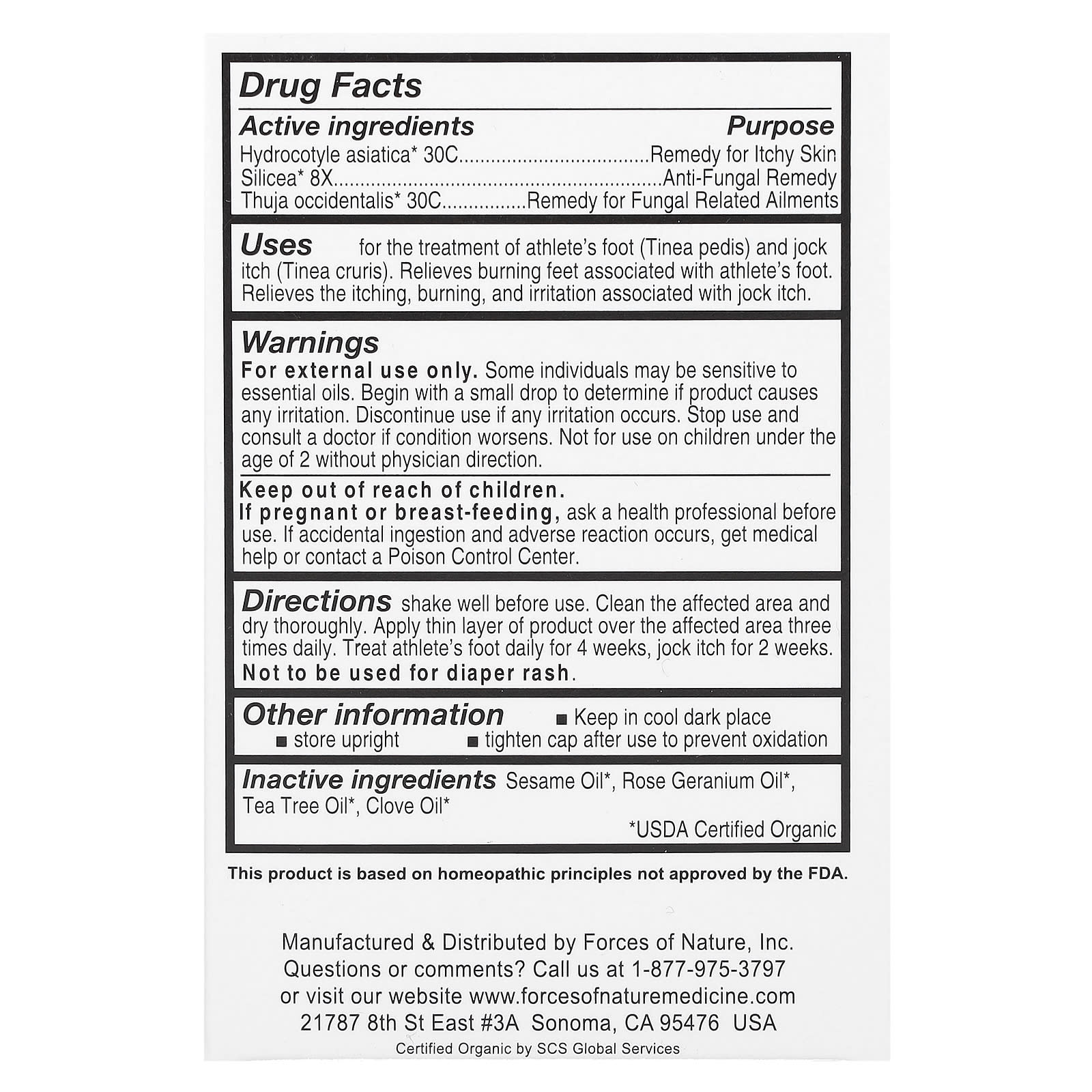 Relief for Athlete's Foot & Jock Itch with USDA Certified Organic Forces of Nature - Image 2