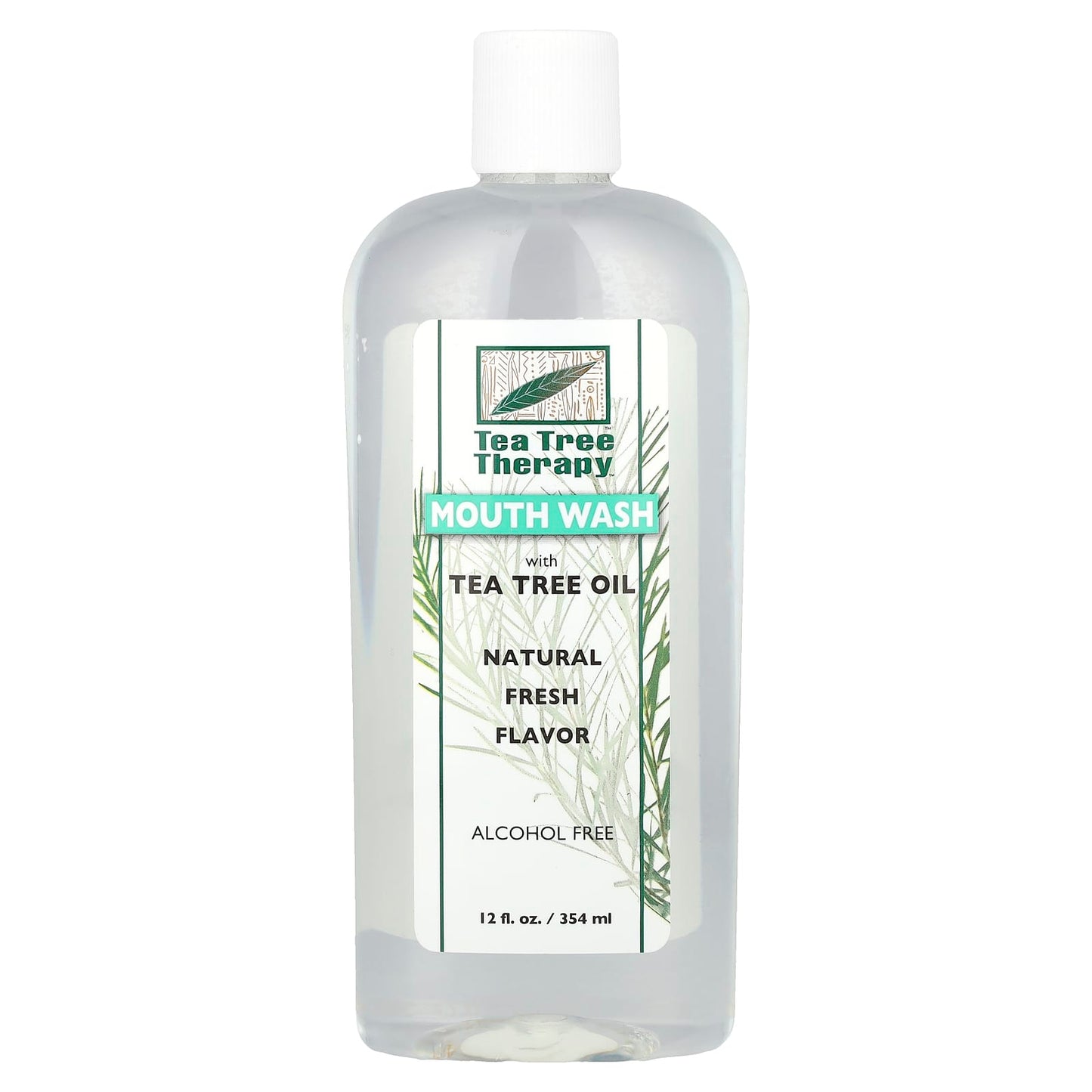 Tea Tree Therapy, Mouthwash with Tea Tree Oil, Alcohol Free, Natural Fresh, 12 fl oz (354 ml) - Image 1