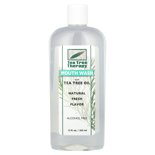 Tea Tree Therapy, Mouthwash with Tea Tree Oil, Alcohol Free, Natural Fresh, 12 fl oz (354 ml) - Image 1