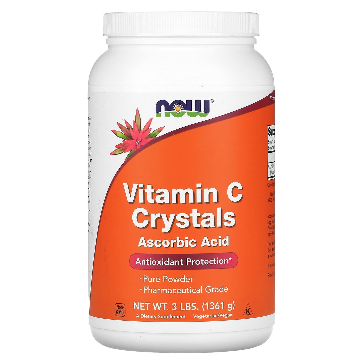 NOW Foods, Vitamin C Crystals, 3 lbs (1361 g) - Image 1