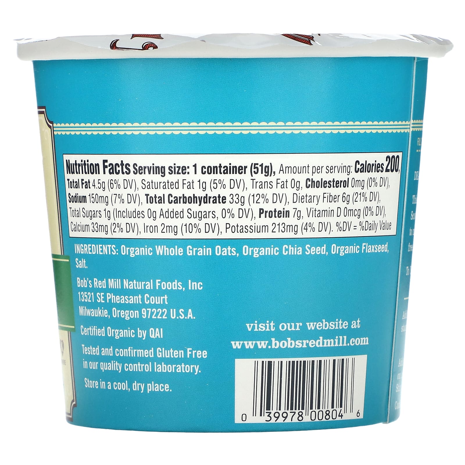 Organic Gluten-Free Oatmeal Cups by Bob's Red Mill, 1.8 oz - Image 2