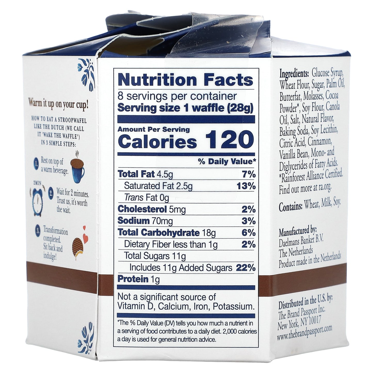 Authentic Dutch Chocolate Stroopwafels by Daelmans - 8 Waffles, 7.9 oz (224g) - Image 2