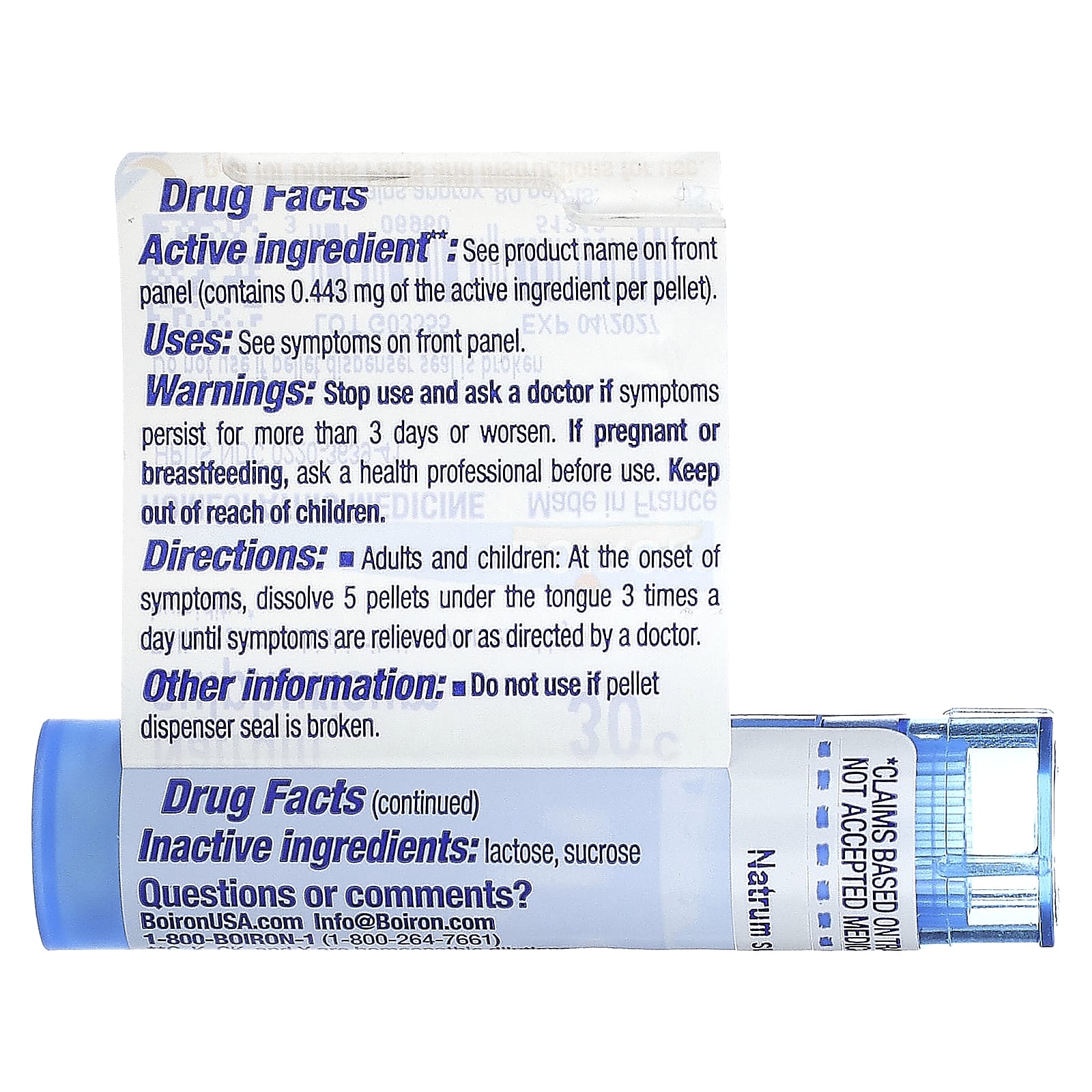 Boiron Natrum Sulphuricum 30C Pellets for Cough Relief and Bronchial Irritation - Image 2