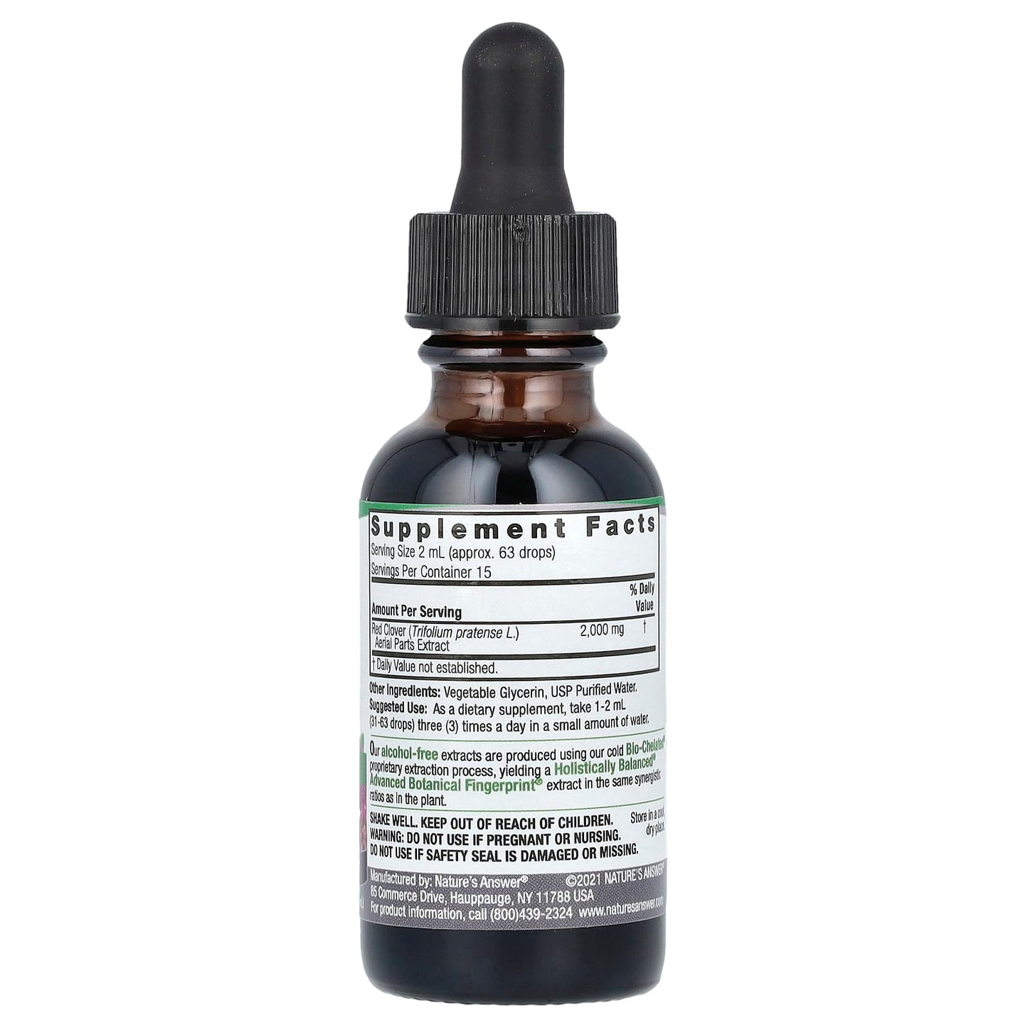 Nature's Answer, Red Clover Aerial Parts, Fluid Extract, Alcohol-Free, 2,000 mg, 1 fl oz (30 ml) - Image 2