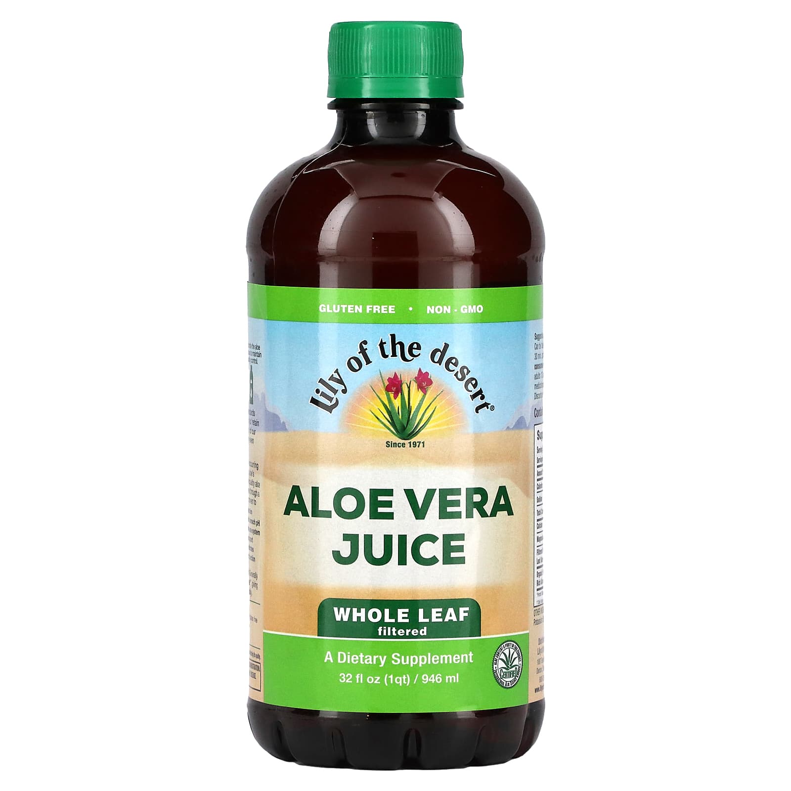 Lily of the Desert, Aloe Vera Juice, Whole Leaf Filtered, 32 fl oz (946 ml) - Image 1