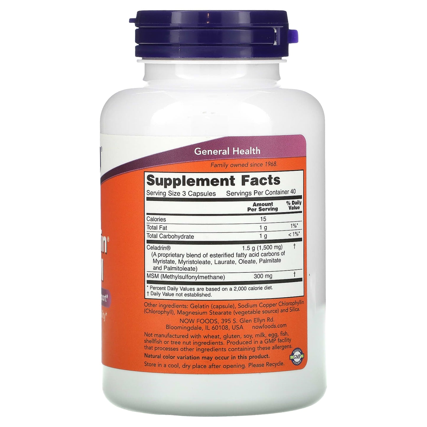 NOW Foods, Celadrin & MSM, 120 Capsules - Image 2