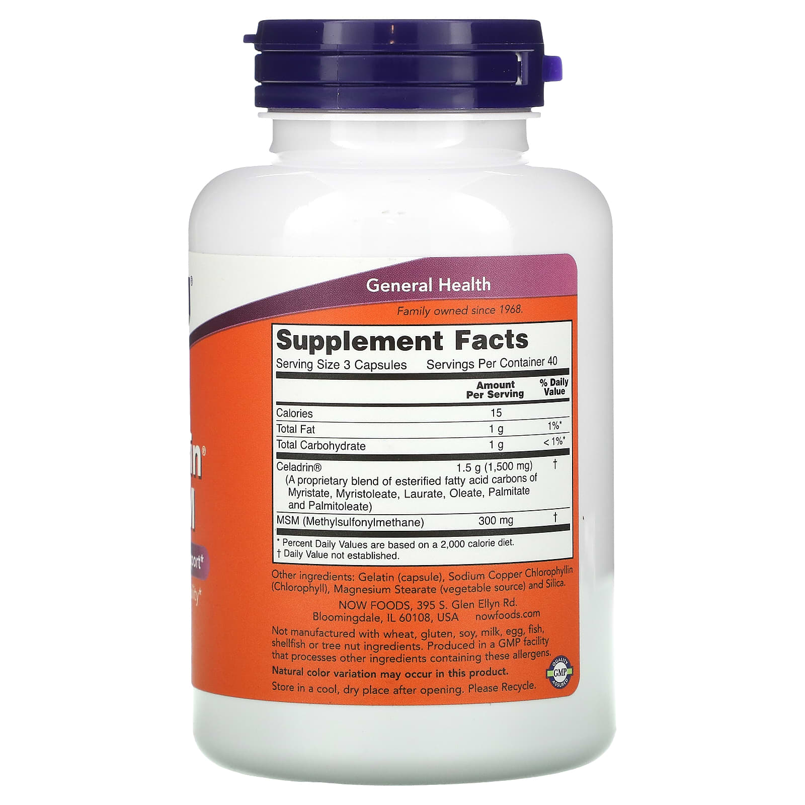 NOW Foods, Celadrin & MSM, 120 Capsules - Image 2
