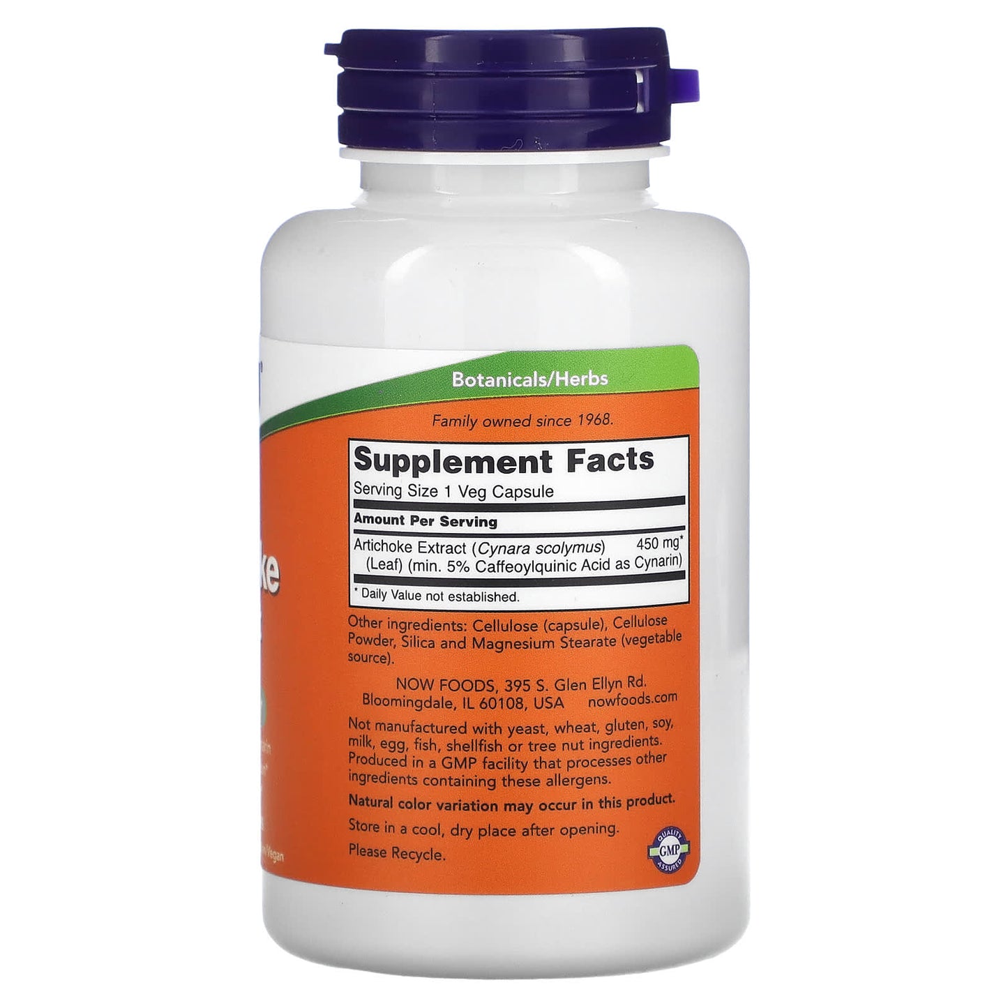 NOW Foods, Artichoke Extract, 450 mg, 90 Veg Capsules - Image 2