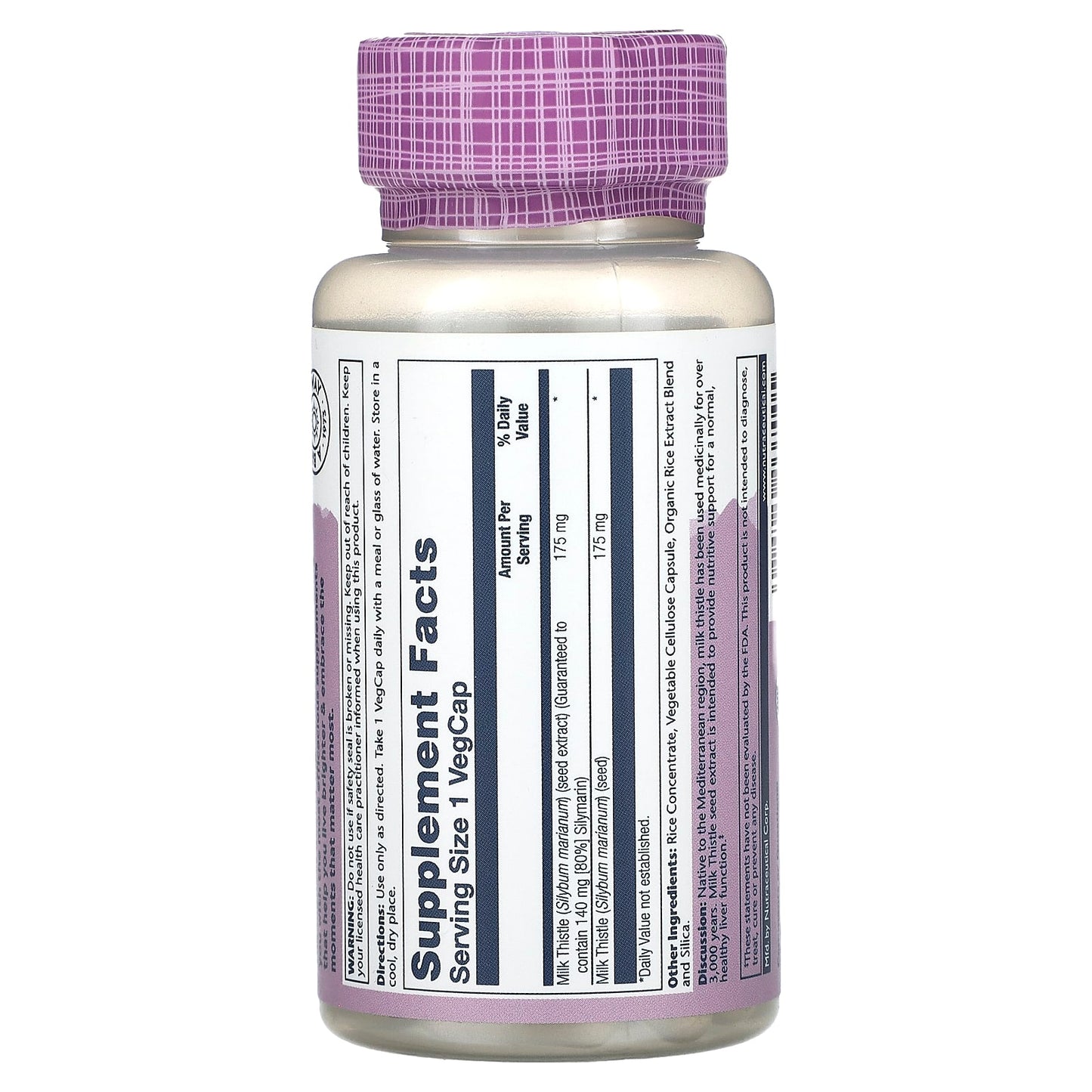 Solaray, Vital Extracts, Milk Thistle, 60 VegCaps - Image 2