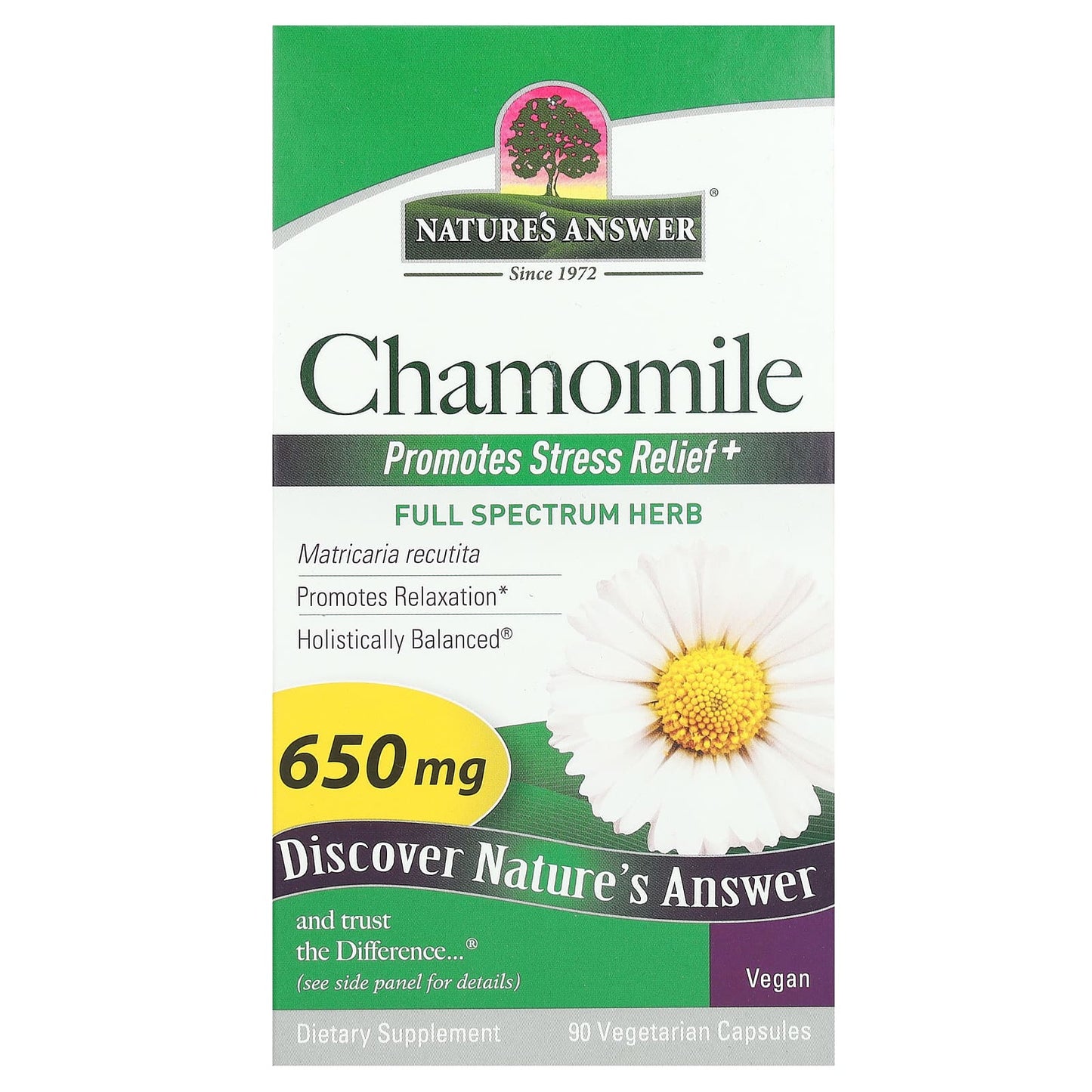 Nature's Answer, Chamomile, 90 Vegetarian Capsules (325 mg per Capsule) - Image 1