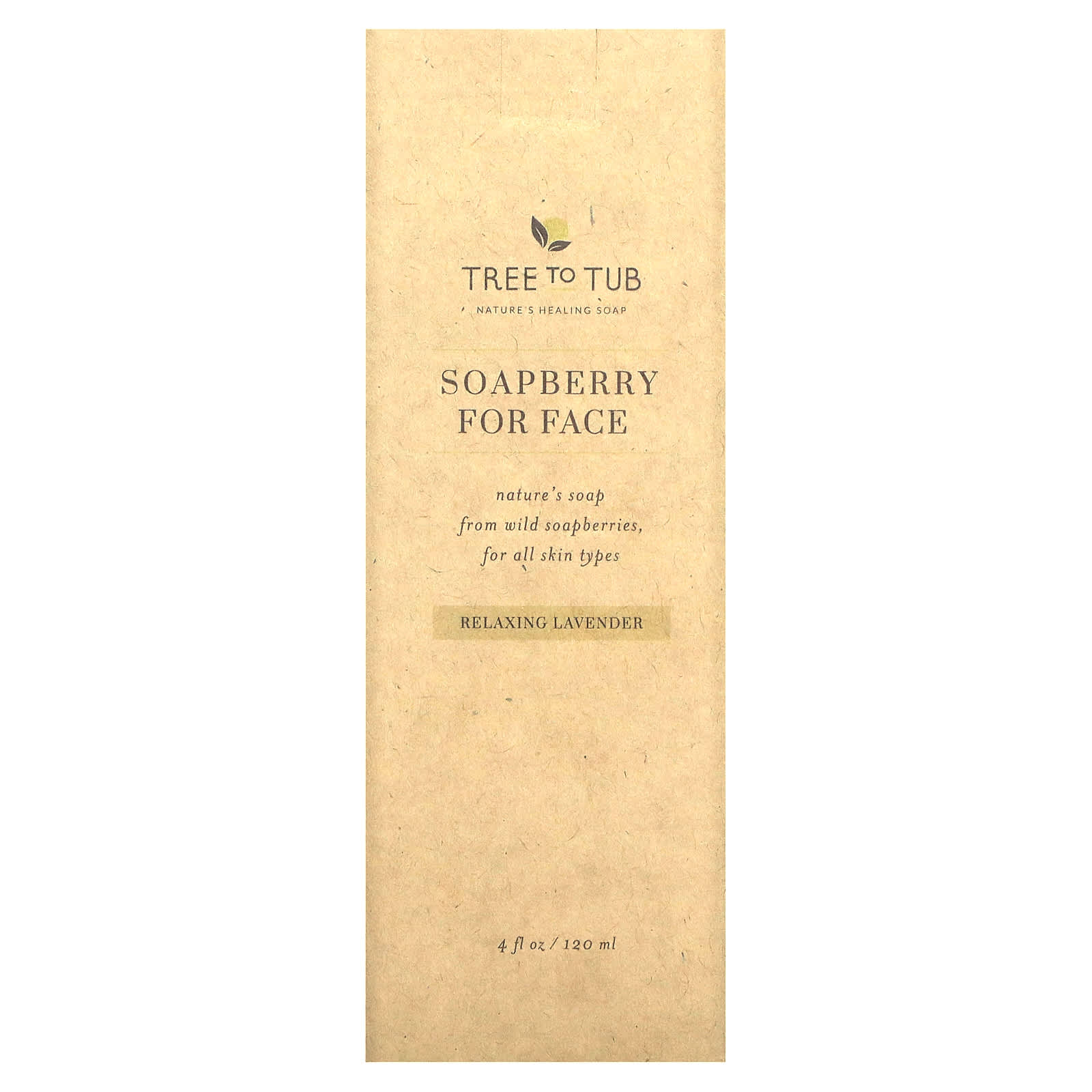Tree To Tub, Soapberry For Face, For All Skin Types, Relaxing Lavender , 4 fl oz (120 ml) - Image 2