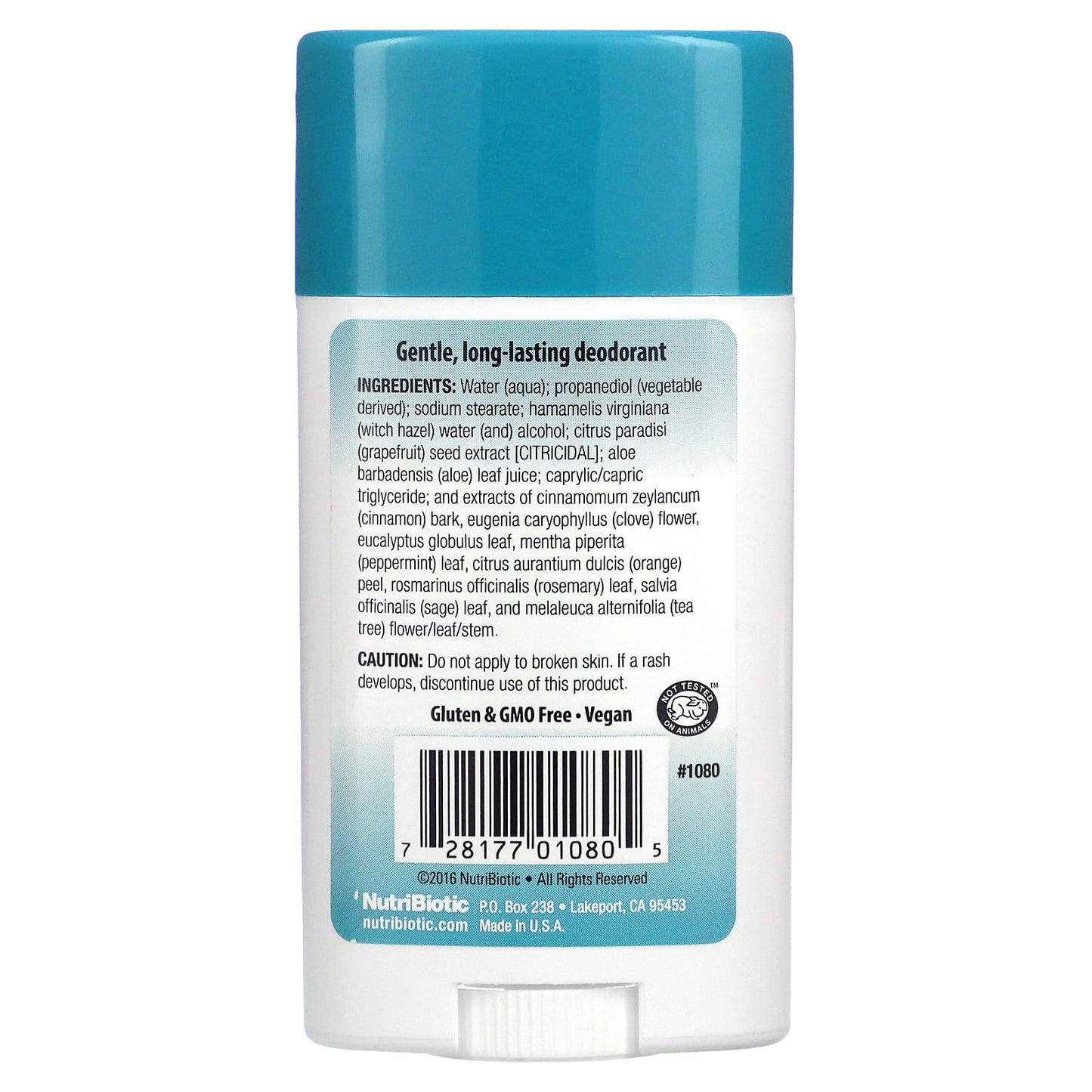 NutriBiotic, Deodorant, Tea Tree, 2.6 oz (75 g) - Image 2