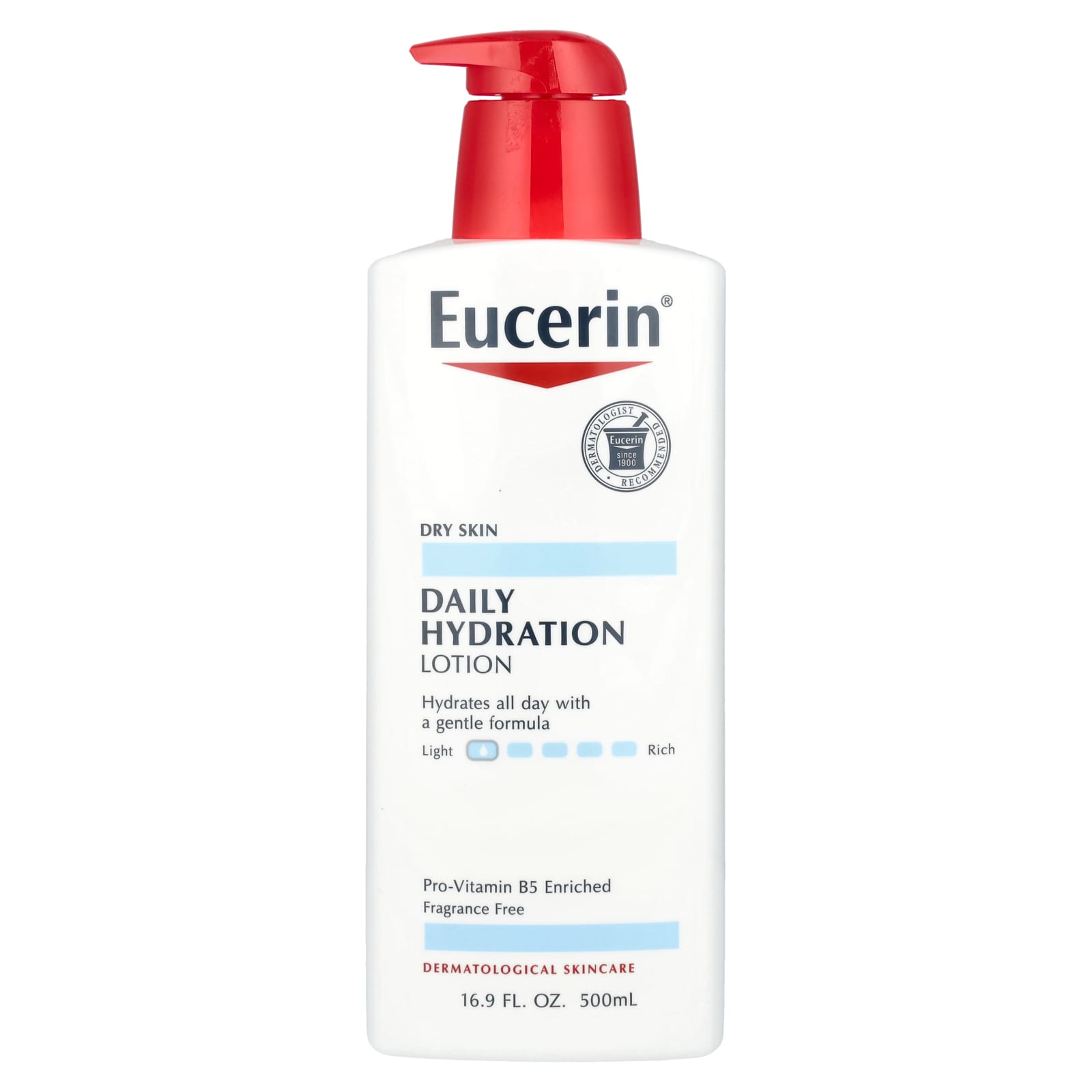 Eucerin Daily Hydration Lotion, Fragrance Free, 16.9 fl oz - Image 1
