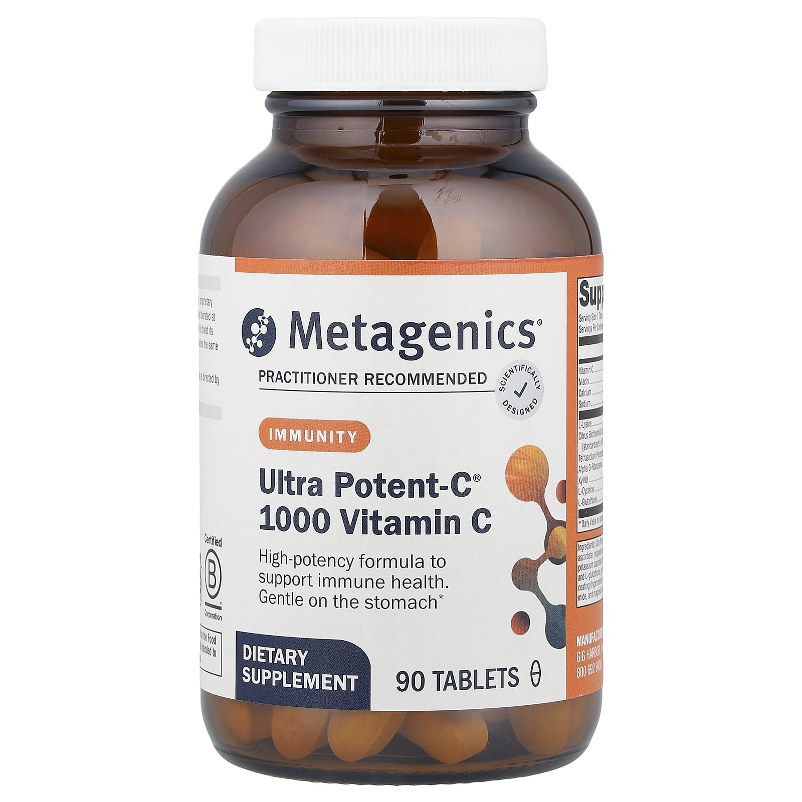 Metagenics, Ultra Potent-C® 1000 Vitamin C, 90 Tablets - Image 1