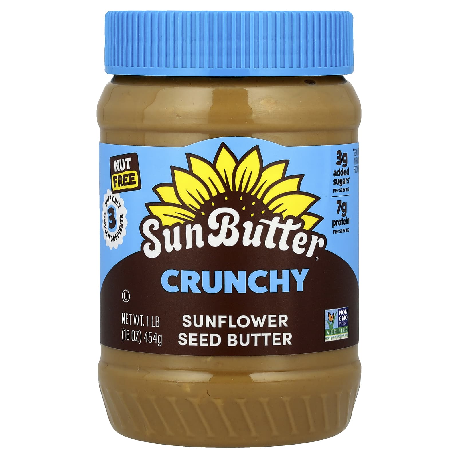 SunButter, Sunflower Seed Butter, Crunchy, 16 oz (454 g) - Image 1